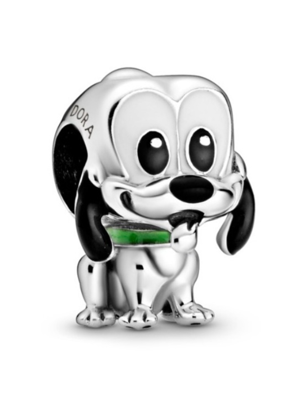 Pandora Disney Pluto Charm with Black Ears and Green Collar